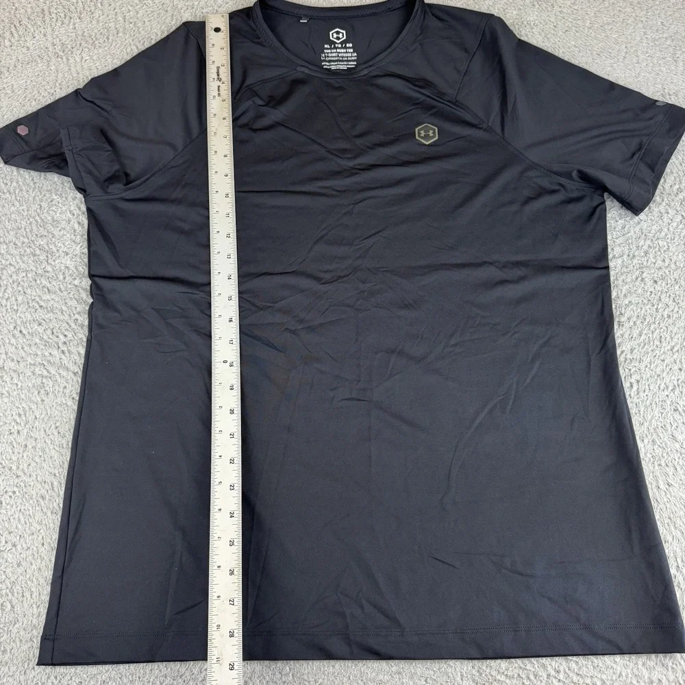 Under Armour UA Rush Shirt Mens Xl  Black HeatGear Celliant Performance Active